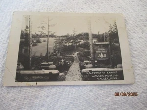 WALKER, MINN. U.S. Forestry Exhibit RPPC Photo Postcard - Picture 1 of 2