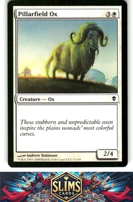 Magic the Gathering MTG Zendikar Pillarfield Ox #31 Buy 2 Get 1 - Image 1 of 2