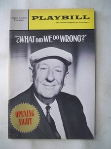 WHAT DID WE DO WRONG Playbill PAUL FORD / ENID MARKEY Opening Night NYC 1967 - Picture 1 of 2