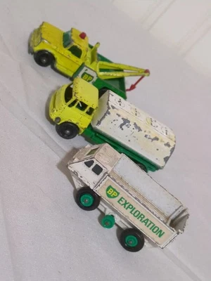 Винтажный Lesney Matchbox Игрушечный Автомобиль BP Бензин Бензин Нефть Танкер Грузовик Alvis Крушение Лот - Изображение 1 из 4