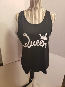 Fancyqube schwarz-weißes "Queen" Tanktop Damen Größe XL - Bild 1 von 6