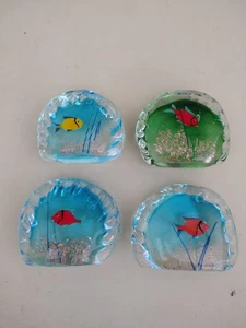 Murano Glass Vibrant Aquarium Sea Fish  Lot - Picture 1 of 10