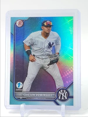 JASSON DOMINGUEZ 2022 BOWMAN 1ST EDITION SKY BLUE FOIL YANKEES Q5159 - Image 1 of 2