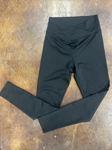 Gap Teen Size 10 Black Leggings With Cross Waist - Picture 1 of 4