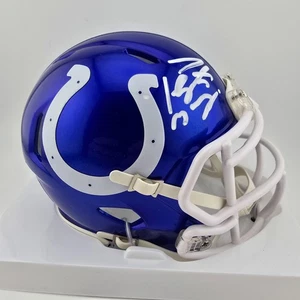 PEYTON MANNING Autographed Flash Blue Mini Helmet - FANATICS INDIANAPOLIS COLTS - Picture 1 of 4