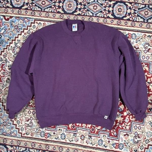 Vintage 90s Russell Athletic Purple Sweatshirt Size Large Vtg - Picture 1 of 5
