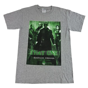 Barack Obama T-Shirt Matrix Parodie That One Yes We Can Michelle Grau Small Neu - Bild 1 von 6