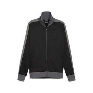 PUMA Bvb Ftblheritage T7 FullZip Track Jacket Mens Black Casual Athletic Outerwe - Picture 1 of 2