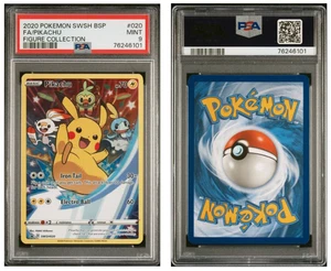 Tarjeta Pokémon Pikachu SWSH020 Arte Completo SWSH Black Star Promo TCG - PSA 9 COMO NUEVA - Imagen 1 de 3