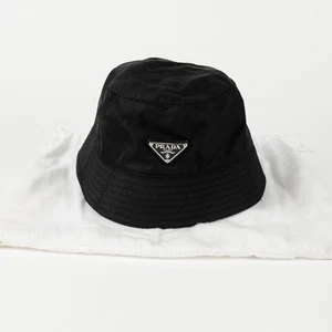 Prada Triangle Logo Bucket Hat M Size 1HC137 145447586 - Picture 1 of 10