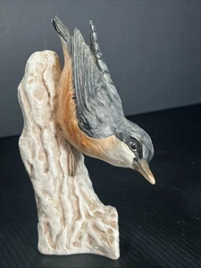 Vintage Goebel Nuthatch Bird Collectible Germany Handpainted Porcelain Figurine - Picture 1 of 10