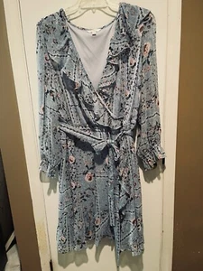 Vestido romántico informal forrado de chifón de poliéster floral para mujer LAUREN CONRAD Plus 4X - Imagen 1 de 24