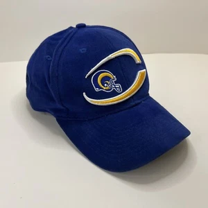 Los Angeles Rams Vintage Hat Cap With Flaw Adjustable Game Day Blue NFL Mens - Picture 1 of 11