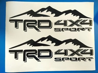 2x TRD 4X4 Sport Bedside Vinyl Decal Sticker for Toyota Tacoma Tundra Foto 1 de 4