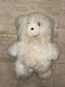 Beige Alpaka Fell Teddybär weich - Alpaka Stofftier Plüsch Alpaka 20 Zoll - Bild 1 von 7