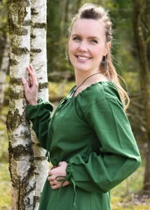 Einfaches mittelalterliches Kleid / Unterkleid grün - Bild 1 von 7