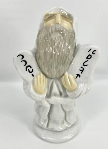 Moses The Ten Commandments Tablets Ceramic Statue By Jessie B. Judaica Vintage - Picture 1 of 7