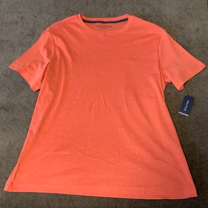 Nautica Men's Short Sleeve Sleep T-Shirt Pajama Lounge Pepper Red Large L - Picture 1 of 5