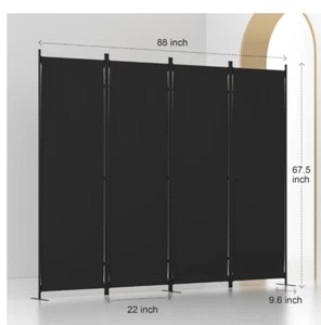 Kecreque 4 Paneele Raumteiler Faltbar Sichtschutz Trennwand Paravents Home Office - Bild 1 von 3
