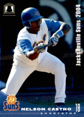 2004 Jacksonville Suns Grandstand #8 Nelson Castro Dominican Republic DR Card - Image 1 of 2