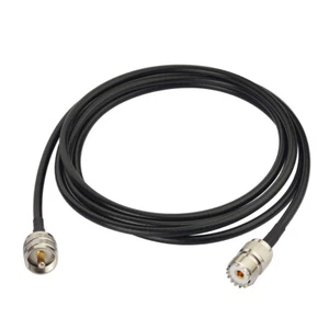 UHF PL-259 Male to SO239 Female Antenna Extension Cable 2m for CB Two Way Radio - Zdjęcie 1 z 4
