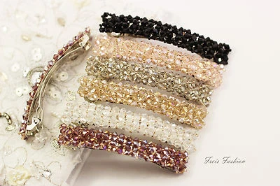 Haarspange Haarklammer Barrette Perlen Haarschmuck A505