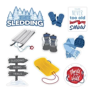 Creative Memories FLURRY of Fun Sledding Embellishments 9 die cuts NEW 2024 - Picture 1 of 4