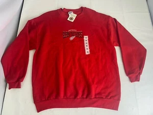 Vintage 90’s NHL Detroit Red Wings Crewneck Sweatshirt Embroidered Logo Size XL - Picture 1 of 7