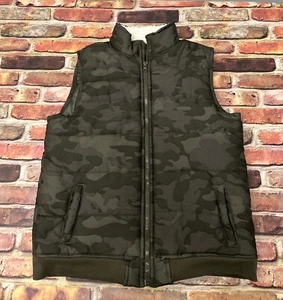 Lee Camouflage Puffer Vest Boys Size Medium Full Zip - Picture 1 of 4