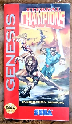 Eternal Chanpions (Sega Genesis, 1993) INSTRUCTION MANUAL BOOKLET ONLY - Image 1 of 3