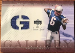 2002 Sweet Spot Rookie Gallery Jersey Rohan Davey RG-RD New England Patriots - Picture 1 of 2