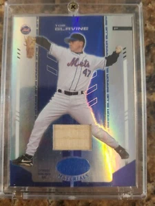 2004 Leaf Certified Materials Blue Mirror Bat /50 Tom Glavine #182 HOF - Picture 1 of 3