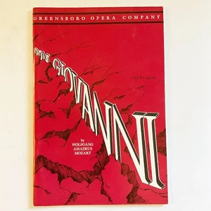 Folleto Don Giovanni Program Greensboro Opera Company 1988 Playbill - Imagen 1 de 21