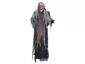 Hanging Creepy Reaper Halloween Light Up Skull Skeleton Haunted House Prop Decor - Picture 1 of 1