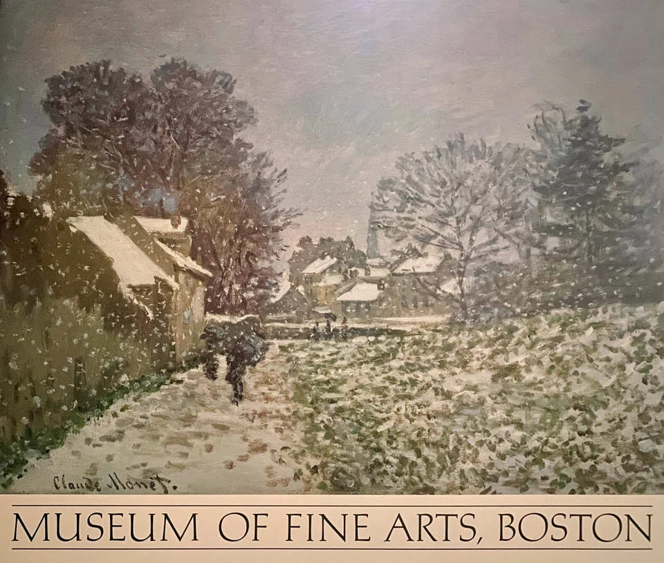 CLAUDE MONET SNOW AT ARGENTEUIL MUSEUM OF FINE ARTS BOSTON 1984 POSTER - Image 1 of 1