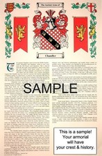 W 's sobrenome-equipamento histórico de nome-Brasão De Armas-Família Crest 11x17 Custom