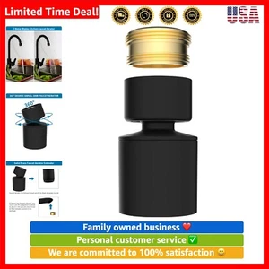 Dual-Function Matte Black Faucet Aerator with 360° Swivel & Anti-Leakage - Picture 1 of 9