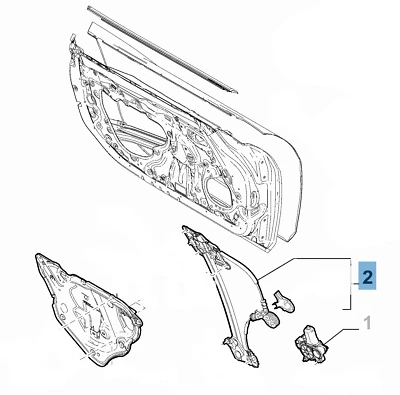 Nearside / Left Window Regulator - Fiat / Abarth 124 | 6000613072 - Image 1 of 3