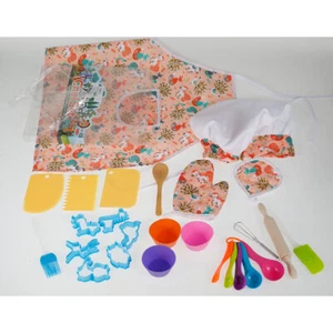 26Pcs Kids Cooking and Baking Set Chef Role Play Costume Set with Apron wedDs - Picture 1 of 10