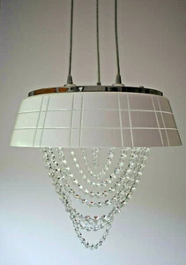 Deckenleuchte Kristallleuchter Hängelampe Kristall Chrom Malta Orion  - Bild 1 von 10