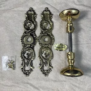 Antique Decorative Brass Door Knob Set - Lou Ehrlich - Japan - Picture 1 of 20