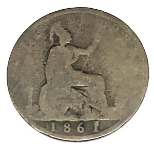 # C758 GREAT BRITAIN COIN, HALF PENNY 1861 - Picture 1 of 2