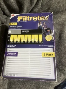2-PK Filtrete HEPA Filter Advanced HAP8650 B Holmes 3M Allergen Virus Bacteria - Picture 1 of 3