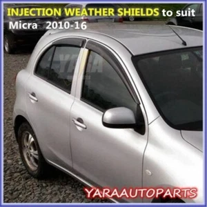 Premium Weather Shields Weathershields for Nissan Micra 2010-16 (K13) - Picture 1 of 12