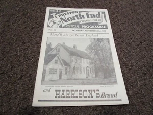 PRESTON NORTH END v SHEFFIELD UNITED 1953/4 NOVEMBER 21st - Picture 1 of 1