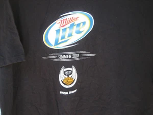 (XL) MILLER LITE Beer T Shirt Harley Davidson Milwaukee anniversary Rally biker - Picture 1 of 11