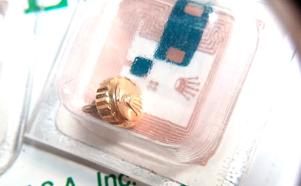 18k Yellow Gold Rolex Watch Crown 6mm Datejust Oyster Part 1601 16013