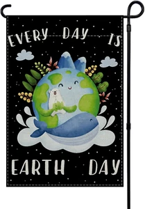 Linen Earth Day Decorations Earth Day Garden Flag Earth Day Party Favors Every D - Picture 1 of 6