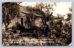 K10/ Edgerton Wisconsin RPPC Postkarte? um 1920 Tornado Stark Farm 104 - Bild 1 von 4