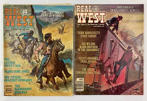 Real West Magazine, Vol. 19, 1976, Vintage Old West History, Pulp, Lot of 2 - Foto 1 di 9